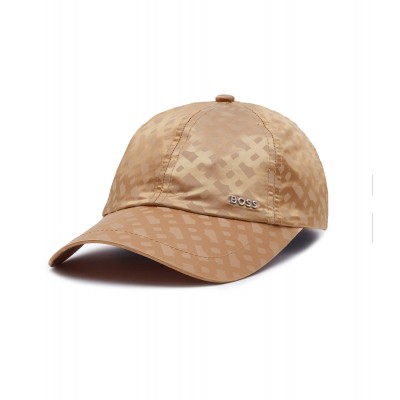 WATER REPELLENT CAP WITH MONOGRAM JACQUARD