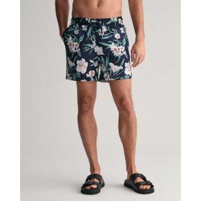 Oleander Print Swim Shorts