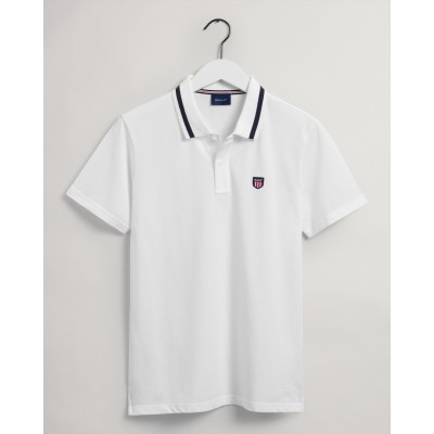 Retro Shield Piqué Polo Shirt
