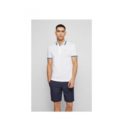 ORGANIC-COTTON POLO SHIRT WITH CURVED LOGO